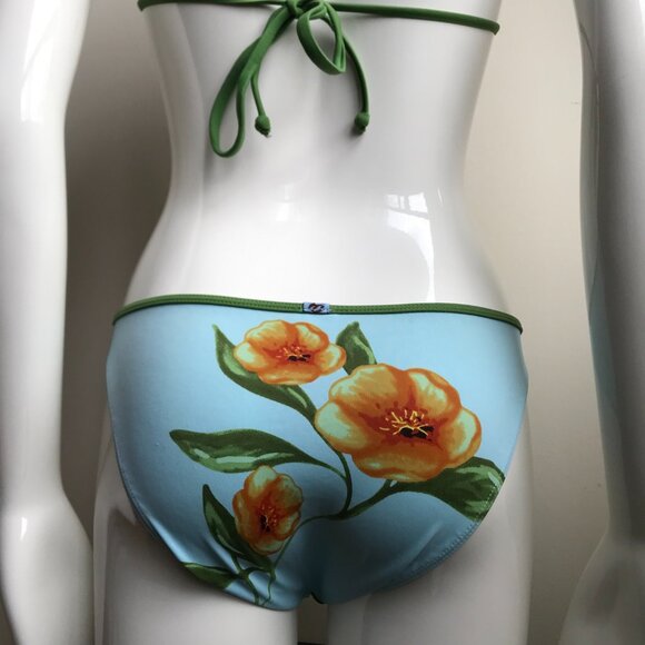 Billabong surf sky & olive floral bikini set - Picture 7 of 8